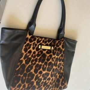 Leather and leopard bag Vince Camuto
